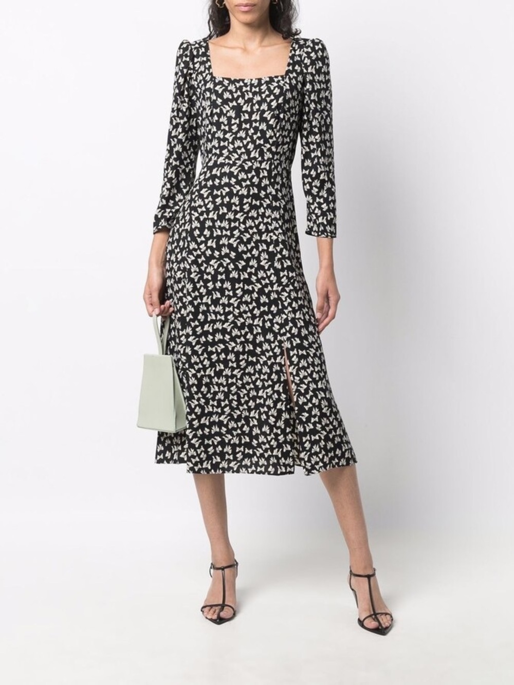 NWT DVF Diane von Furstenberg Joanna bow-print midi dress size 0